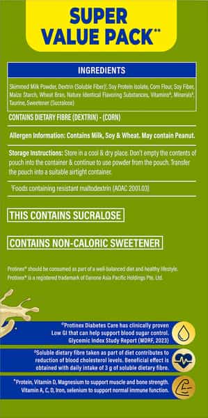 Protinex Diabetes Care | Creamy Vanilla Flavour Nutrition Drink Powder | Box 1 Kg