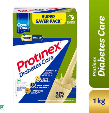 Protinex Diabetes Care Vanilla Flavour With Protein & High Fiber For Blood Sugar Control Box Of 1 Kg