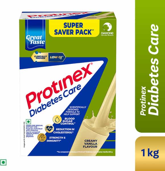 Protinex Diabetes Care | Creamy Vanilla Flavour Nutrition Drink Powder | Box 1 Kg