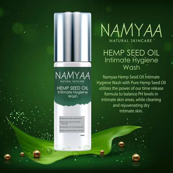 Namyaa Sensitive Intimate Hygiene Wash With Hemp Oil & Green Tea|Eliminates Odors|Ph Balanced|100Ml