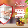 Pearldew Sanitizer (Fruit Basket) | Aloe & Neem | Paraben Free | 60Ml (Pack Of 12)