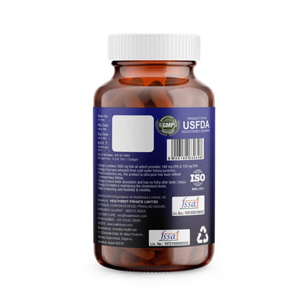 Healthbest Energybest Fish Oil Enriched Source Of Omega-3 Epa Dha 1000mg- 30 Softgel Capsules