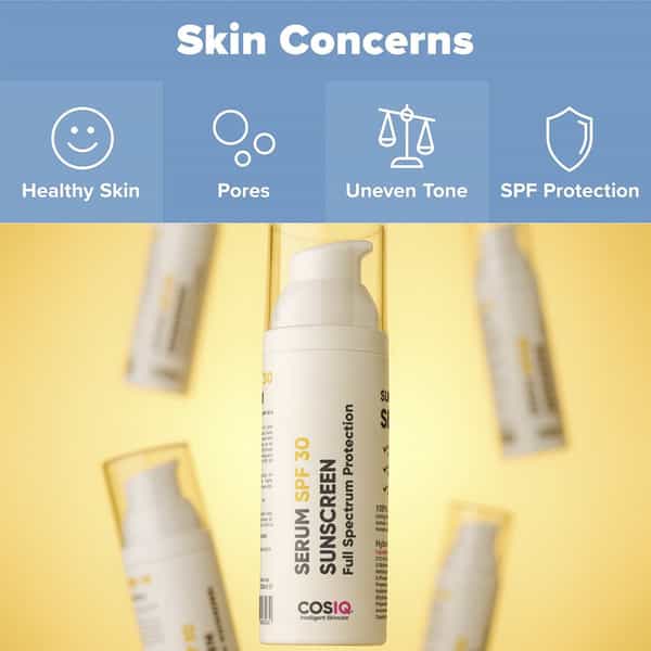 Cos-Iq Daily Use Sunscreen Serum Spf 30 Pa++++ Broad Spectrum 30Ml Uva Uvb And Ir Protection