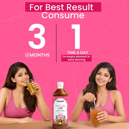 Sheopals Her Cycle Herbal Supplement Support Hormonal Balance | Pcos Pcod | Period Pain Relief - 1L