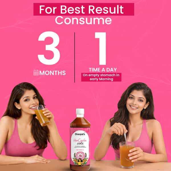 Sheopals Her Cycle Herbal Supplement Support Hormonal Balance | Pcos Pcod | Period Pain Relief - 1L