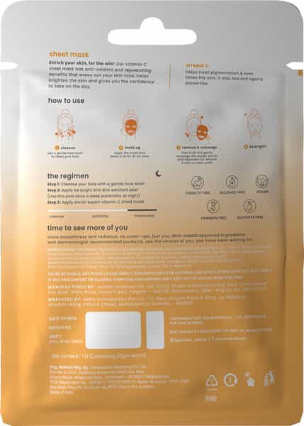 Make O Enrich Expert Vitamin C Sheet Mask (Pack Of 5)