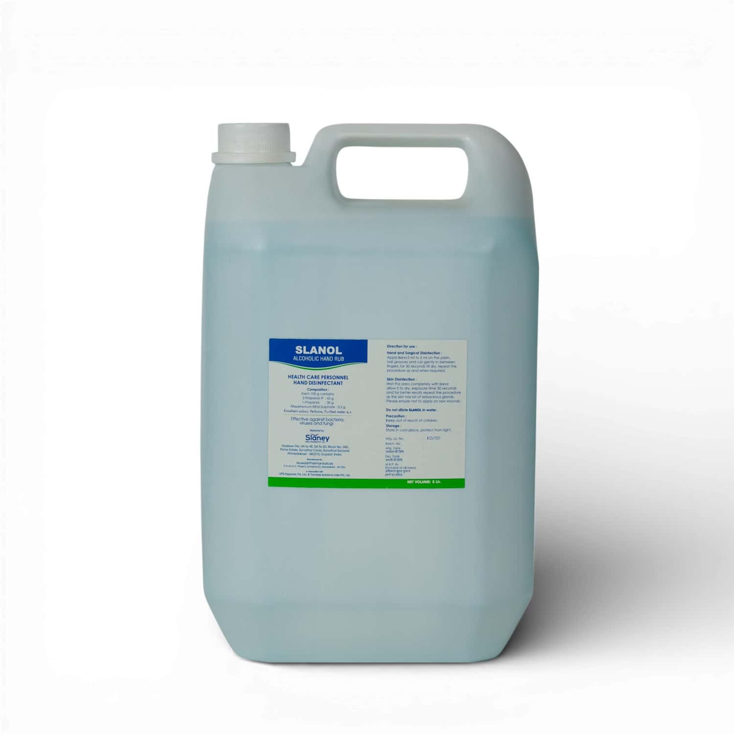 Slaney Slanol Alcohol Hand Sanitizer 5l