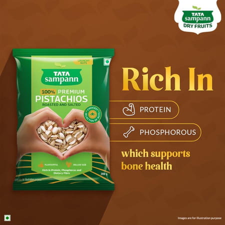 Tata Sampann Pistachios Roasted & Salted| Pista| 200g