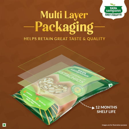 Tata Sampann Pistachios Roasted & Salted| Pista| 200g
