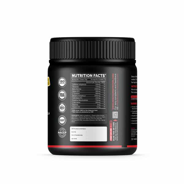 Denzour Nutrition Bee Hp Pre Workout Powder | Energy | Strength & Muscle Pump | Lychee Flavour 100G