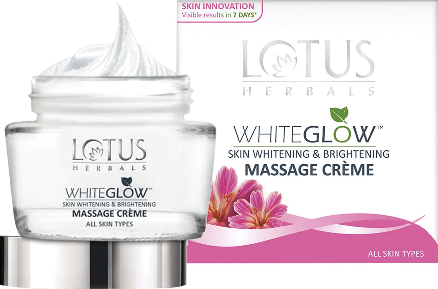 Lotus Herbals Whiteglow Skin Whitening & Brightening Massage Crme 60 Gm