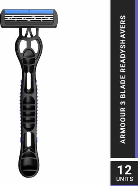 Zlade Armour Iii Readyshaver Triple Blade Disposable Shaving Razor For Men - Pack Of 12