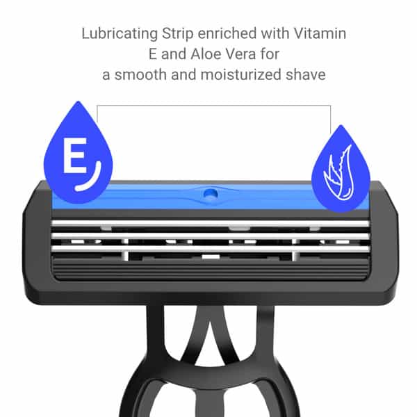 Zlade Armour Iii Readyshaver Triple Blade Disposable Shaving Razor For Men - Pack Of 12