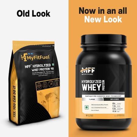 Myfitfuel Hydrolyzed Whey Protein Powder | 1 Kg | 30 Servings (Unflavoured) | Pre Digested Protein