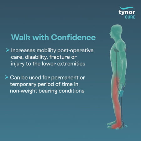 Tynor Skipper Axilla Crutch 110 Kg Black Universal 1 Pair