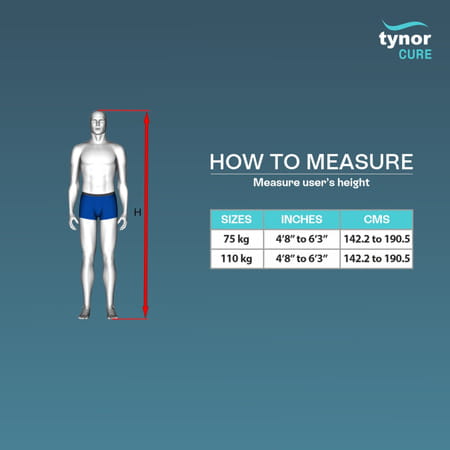 Tynor Skipper Axilla Crutch 110 Kg Black Universal 1 Pair