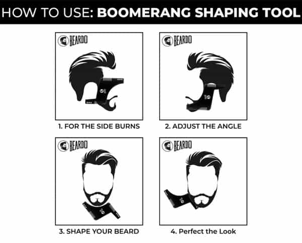 Beardo Boomerang Shaping Tool Comb For Beard Styling