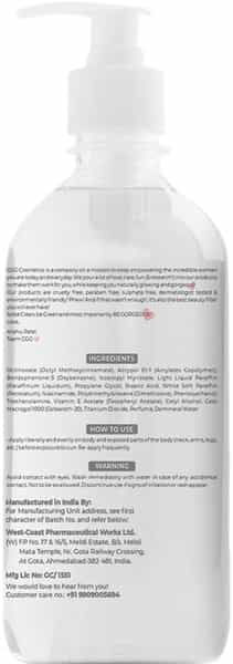Cgg Cosmetics Ultra Protect Body Lotion Spf 50 Broad Spectrum Pa+++ Protection