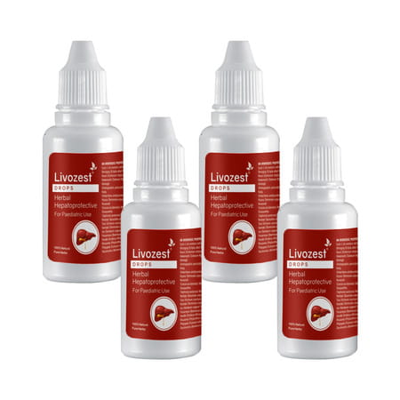 Livozest Drops Liver Health 30 Ml | Liver Health Supplement | Detox Liver | Fatty Liver (Pack Of 4)