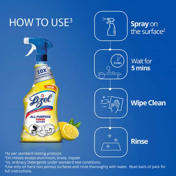 Lizol Power All Purpose Disinfectant Liquid Bottle Of 450 Ml