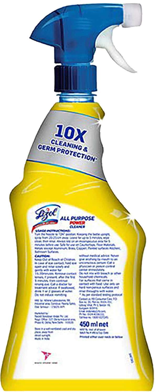 Buy LIZOL POWER ALL PURPOSE DISINFECTANT LIQUID BOTTLE OF 450 ML Online & Get Upto 60 OFF at