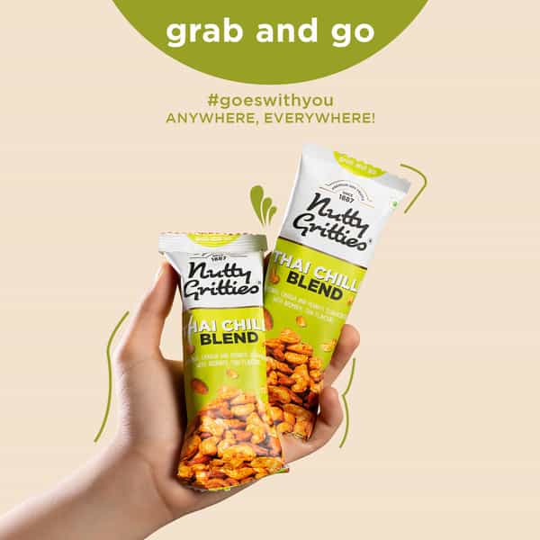 Nutty Gritties Thai Chilli Blend Trail Mix - 240G (Pack Of 6 X 40G Each)