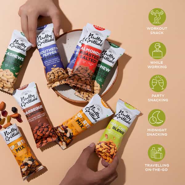 Nutty Gritties Thai Chilli Blend Trail Mix - 240G (Pack Of 6 X 40G Each)