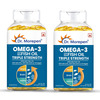 Dr. Morepen Omega 3 Deep Sea Fish Oil Triple Strength|1250Mg With 900Mg Dha & Epa|2 X 60 Softgels