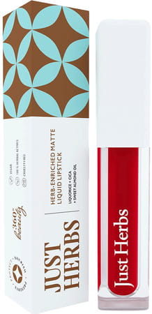 Just Herbs Ayurvedic Creamy Matte Long Lasting Liquid Lipstick - Hibiscus Red