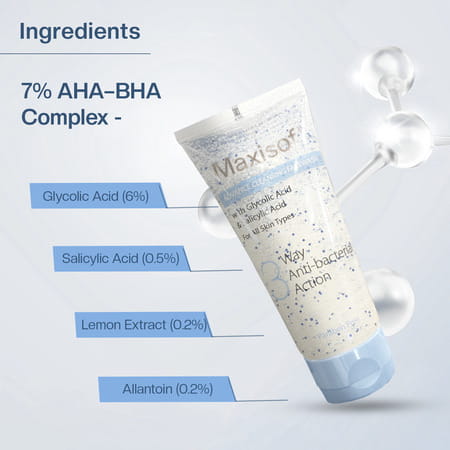 Maxisoft Advance Cleansing | 3 Way Antibacterial Action | Face Wash | Tube | 100 Ml | Pack Of 2