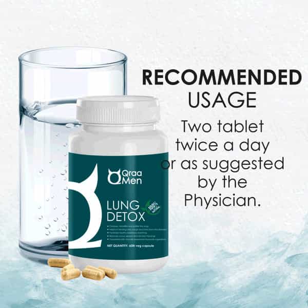 Qraa Men Vantika Lung Detox Capsules For Men - 60 Veg Capsules