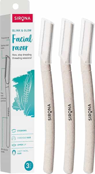 Sirona Blink And Glow Face Razor For Women - 3 Pieces