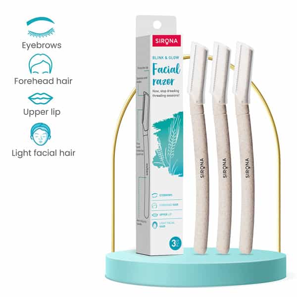 Sirona Blink And Glow Face Razor For Women - 3 Pieces