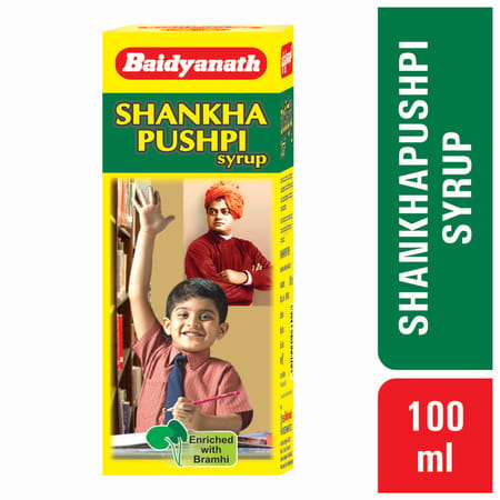 Baidyanath Asli Ayurved Shankhapushpi Syrup 100 Ml (Pack Of 4)