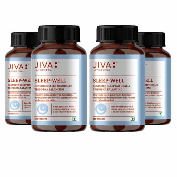 Jiva Sleep Well Tablet Restores Natural Sleep|Strengthens Nervous System - 120 Tablets (Pack Of 4)
