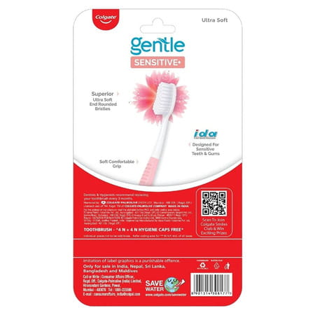 Colgate Sensitive Soft Bristles Manual Toothbrush For Adults - 4 Pcs | Multicolor