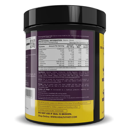 Healthyhey Sports Branched Chain Amino Acids Tangy Orange 66 Servings 400 G