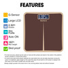 Venus (India) Electronic Digital Personal Bathroom Weight Machine | Upto 180Kg | Eps-8199-New-Brown