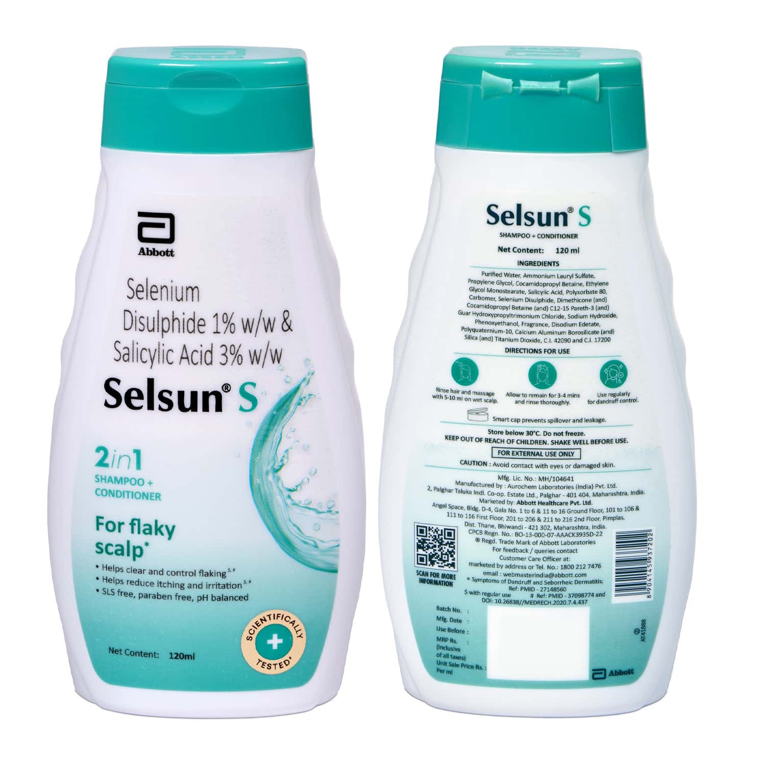 Selsun S 2-in-1 Shampoo Plus Conditioner 120ml
