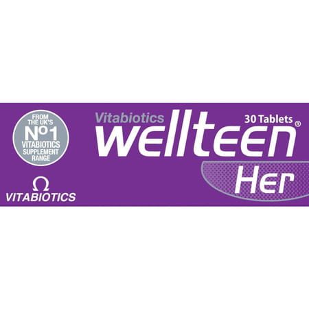 Vitabiotics Wellteen Her - Nutritional Support For Teenagers And Young Women Ages 13-19 - 30 Tablets