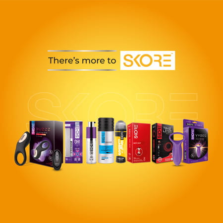 Skore Pina Colada Flavoured With Additional Lubrication 1500+ Dots Condom 10 No'S