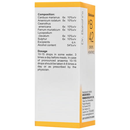 Baksons B42 Hematinic Drops 30 Ml