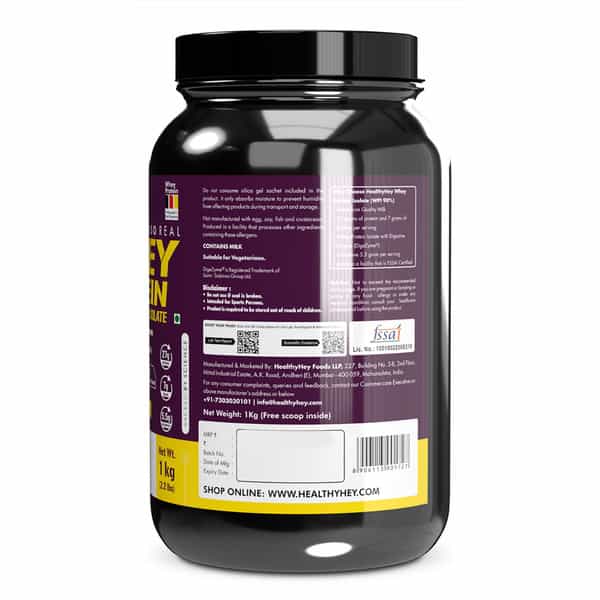 Healthyhey Sports Iso Whey Protein Vanilla Flavoured-With Digestive Enzymes 1Kg