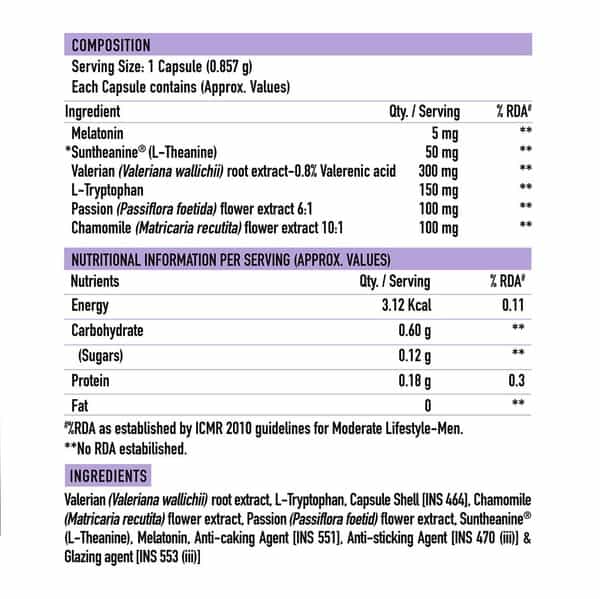 Truebasics Sleep Easy - 30 Veg Capsules
