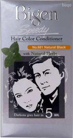 Bigen Men'S Beard Color Natural Black B101 40g And Bigen Speedy Hair Color Black 881 80g