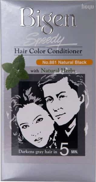 Bigen Men's Beard Color Natural Black B101 40G And Bigen Speedy Hair Color Black 881 80G