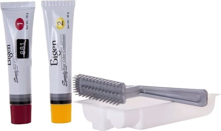 Bigen Men'S Beard Color Natural Black B101 40g And Bigen Speedy Hair Color Black 881 80g