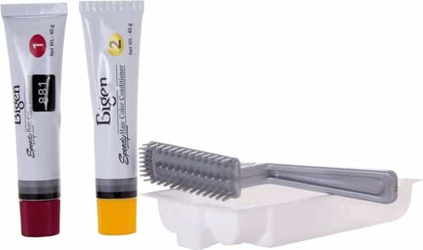 Bigen Men's Beard Color Natural Black B101 40G And Bigen Speedy Hair Color Black 881 80G