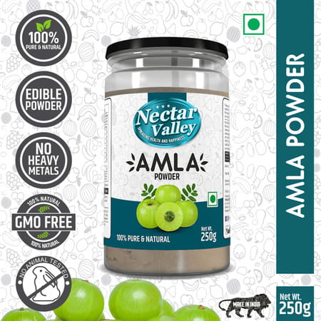 Nectar Valley Pure Natural Amla Powder | 100% Natural Amla Powder For Hair Care - 250g