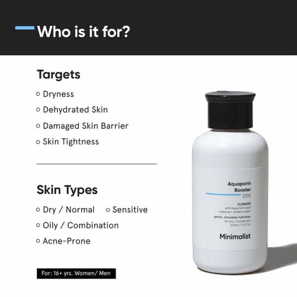 Minimalist Aquaporin Booster 5% Cleanser 100 Ml